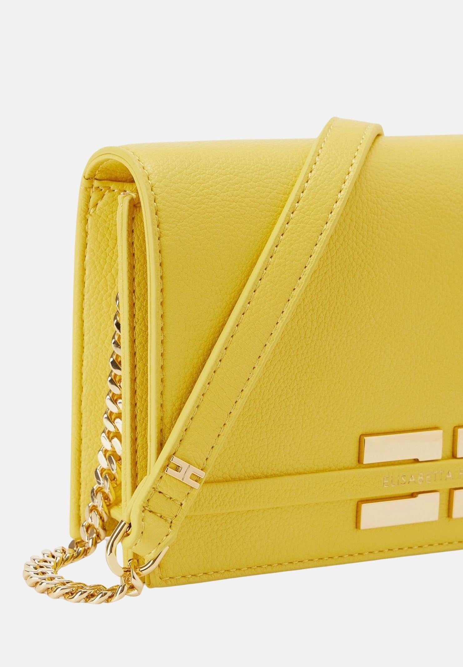 ELISABETTA FRANCHI Pochette gialla da donna con logo BS40A61E2 EV4 ELISABETTA FRANCHI 