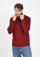 ARMANI EXCHANGE Maglione a collo alto bordeaux da uomo XM001917AF14008 O5003 ARMANI EXCHANGE 