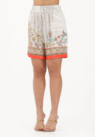 JUST CAVALLI Shorts avorio da donna con fantasia 80PAD1P8NS840 MC3 JUST CAVALLI 