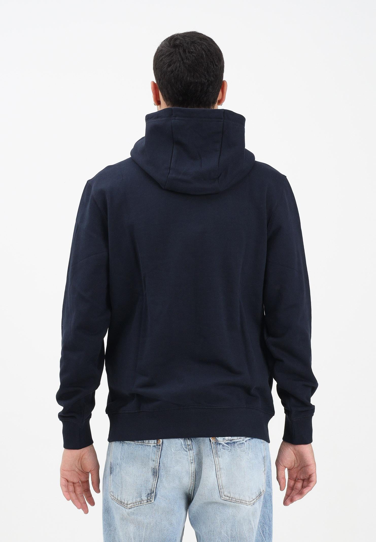 TOMMY HILFIGER Felpa con cappuccio blu da uomo rifinita da stampa logo MW0MW41332DW5  TOMMY HILFIGER 