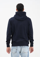 TOMMY HILFIGER Felpa con cappuccio blu da uomo rifinita da stampa logo MW0MW41332DW5  TOMMY HILFIGER 