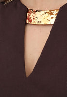 ELISABETTA FRANCHI Abito corto marrone da donna con placche AB85661E2 644 ELISABETTA FRANCHI 