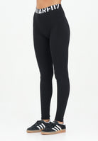 DSQUARED2 Leggings nero da donna con elastico logato D8LM05860 010 DSQUARED2 