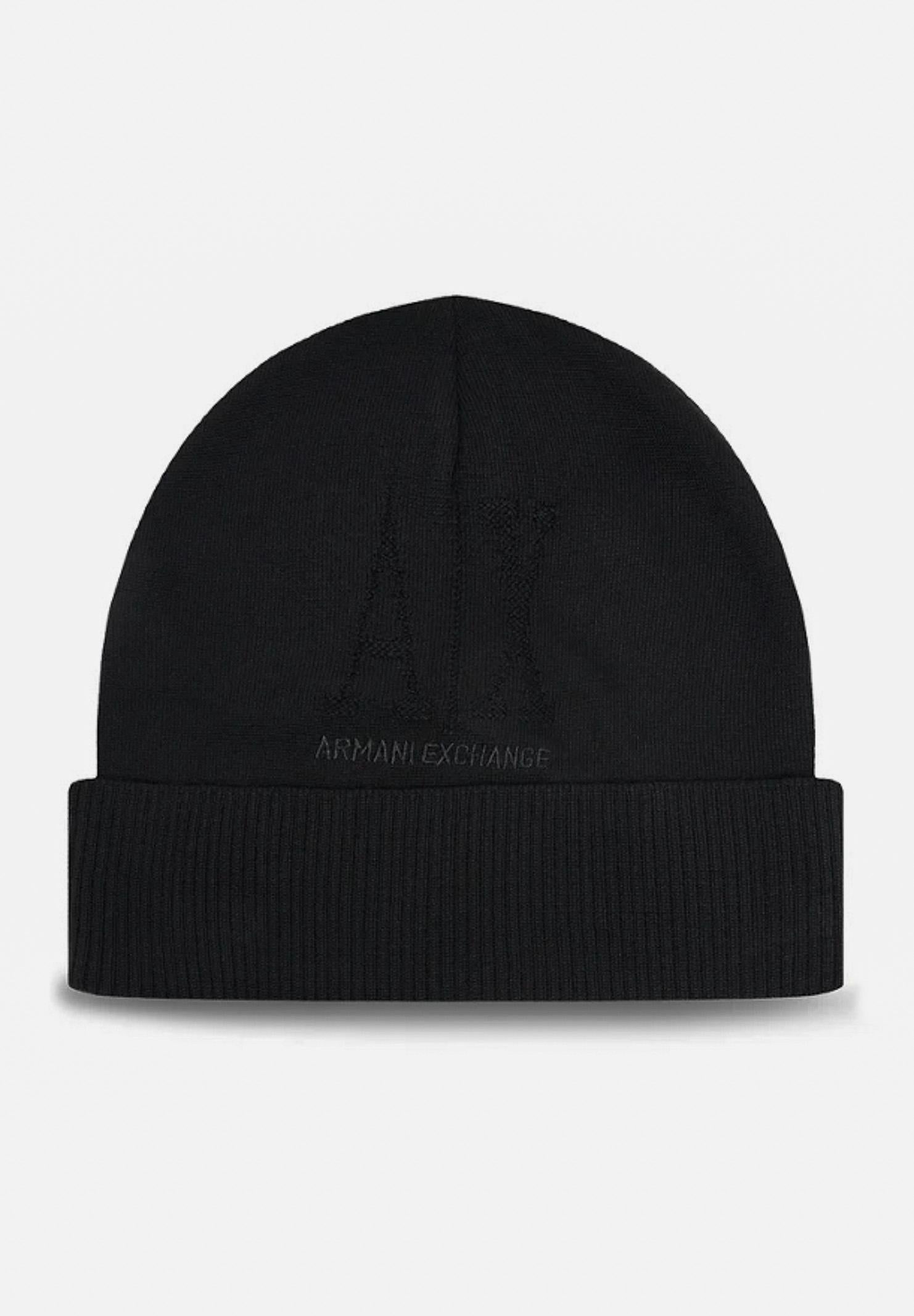 ARMANI EXCHANGE Berretto di lana nero da donna con logo Icon Project XW001445AF11896 UC001 ARMANI EXCHANGE 
