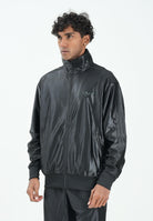 ADIDAS ORIGINALS Felpa con zip Firebird Metallic nera da uomo JW5960  ADIDAS ORIGINALS 