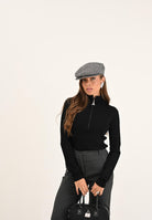 PATRIZIA PEPE Dolcevita nero da donna con zip 8K0323K274 K103 PATRIZIA PEPE 