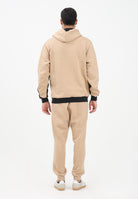 ADIDAS PERFORMANCE Tuta Fleece Colorblock beige e nera da uomo KB5265  ADIDAS PERFORMANCE 