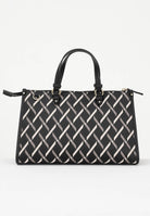 ARMANI EXCHANGE Borsa a mano nera da donna con motivo geometrico e charm con logo XW000400AF17155 MC043 ARMANI EXCHANGE 