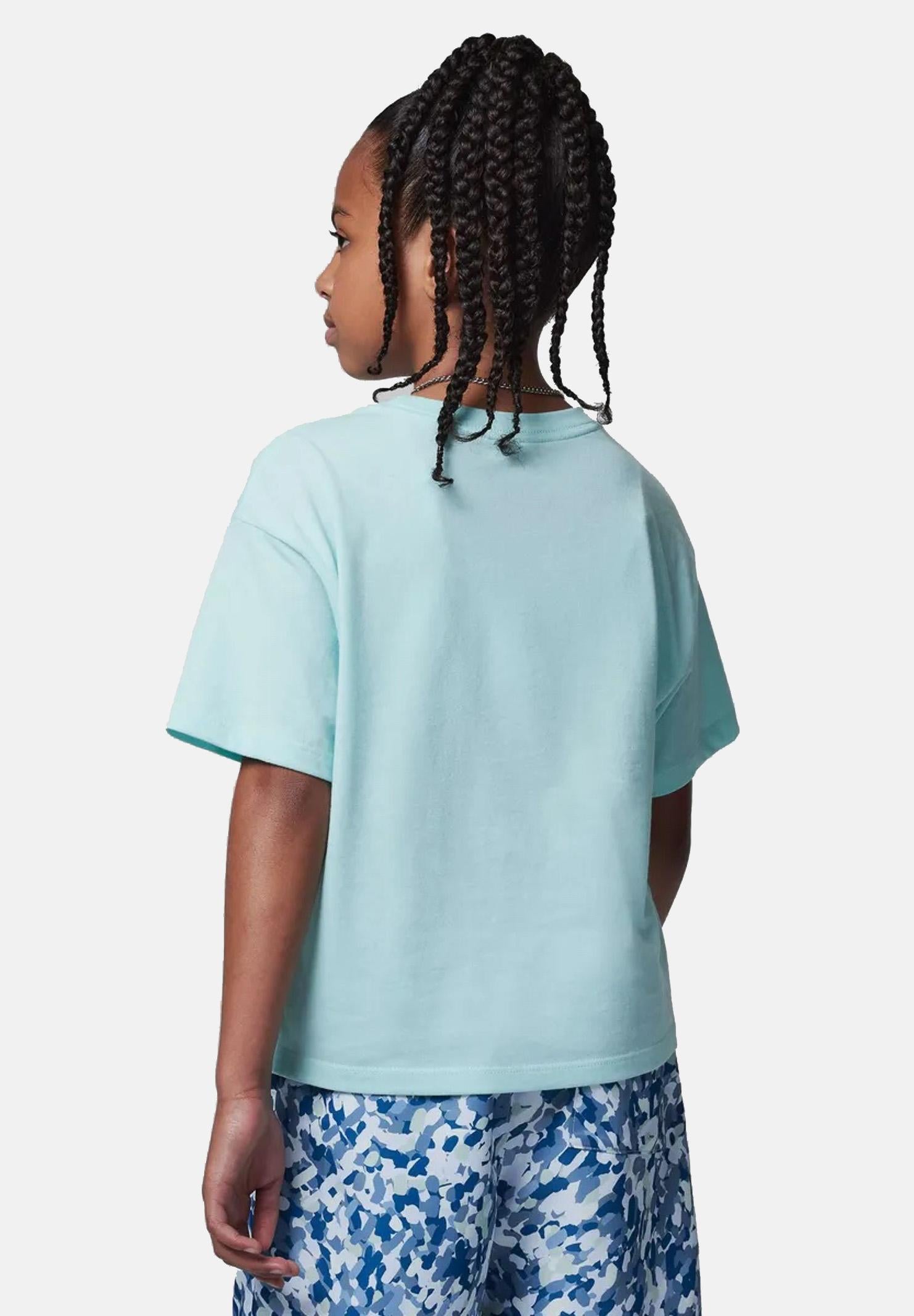 JORDAN T-shirt a manica corta Brooklyn Essentials verde acqua da bambina 45D311 U4A JORDAN 