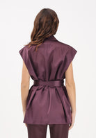 PINKO Gilet bordeaux da donna in satin 106585A1Y5 R57 PINKO 