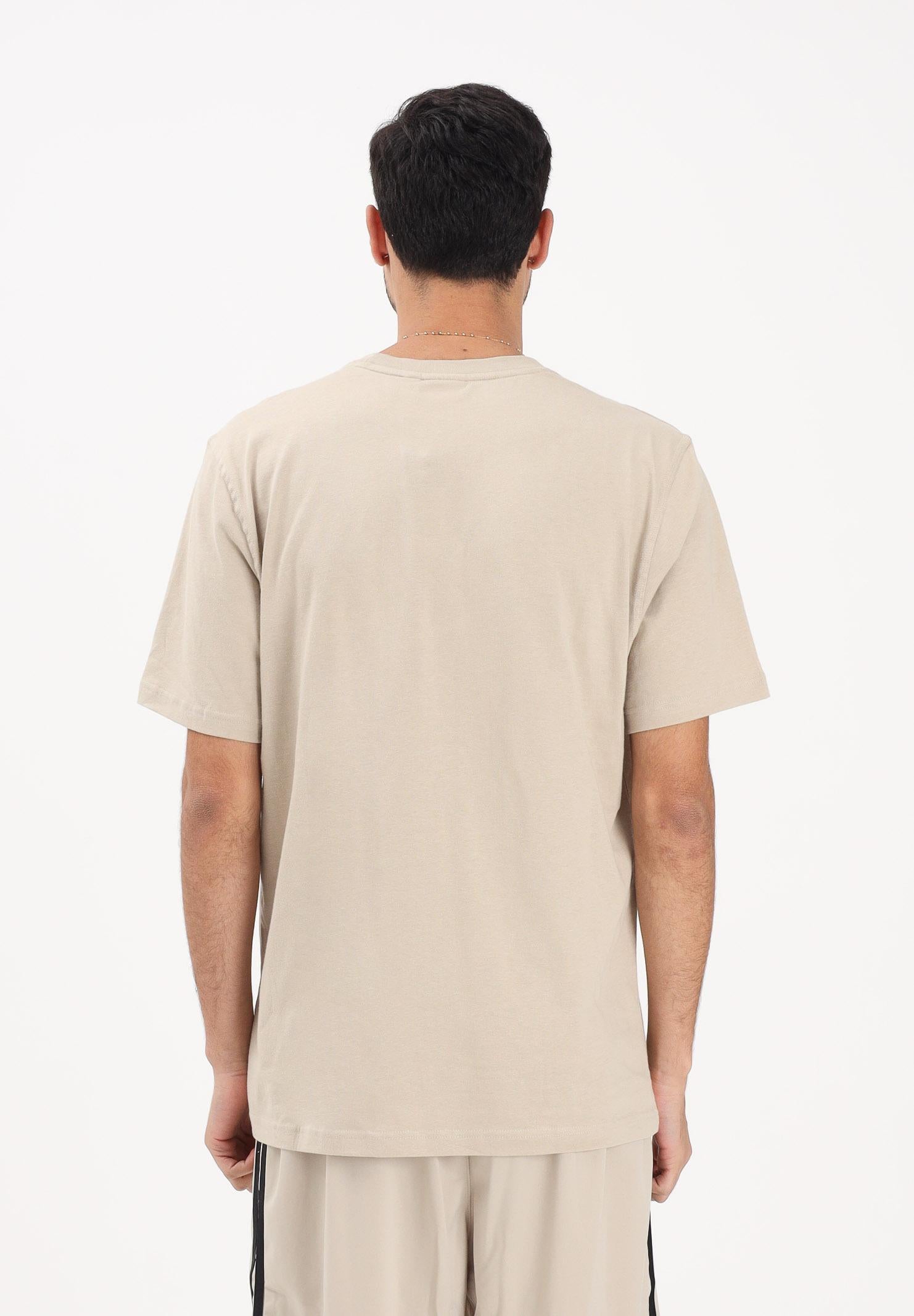 ADIDAS ORIGINALS T-shirt a manica corta TREFOIL ESSENTIALS beige da uomo KE1189 . ADIDAS ORIGINALS 