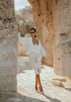 ELISABETTA FRANCHI Cardigan panna da donna con bottoni gioiello MK44S57E2 DZ9 ELISABETTA FRANCHI 