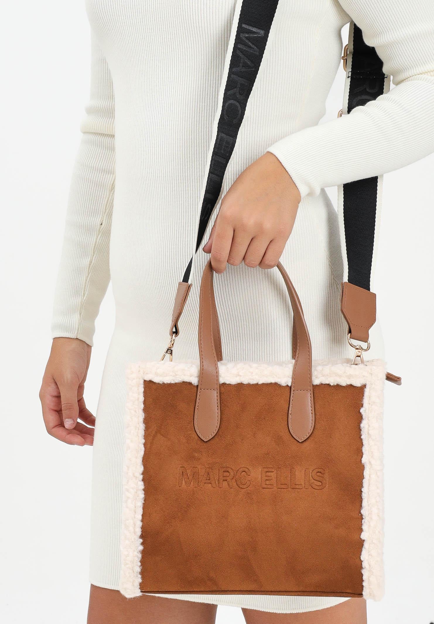 MARC ELLIS Borsa a mano Buby Suede M in morbido suede marrone da donna BUBY-SUEDE-M DACU MARC ELLIS 