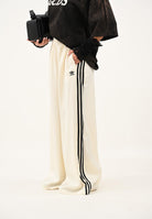 ADIDAS ORIGINALS Pantalone sportivo Adicolor Satin Wide Leg panna da donna KD2542  ADIDAS ORIGINALS 