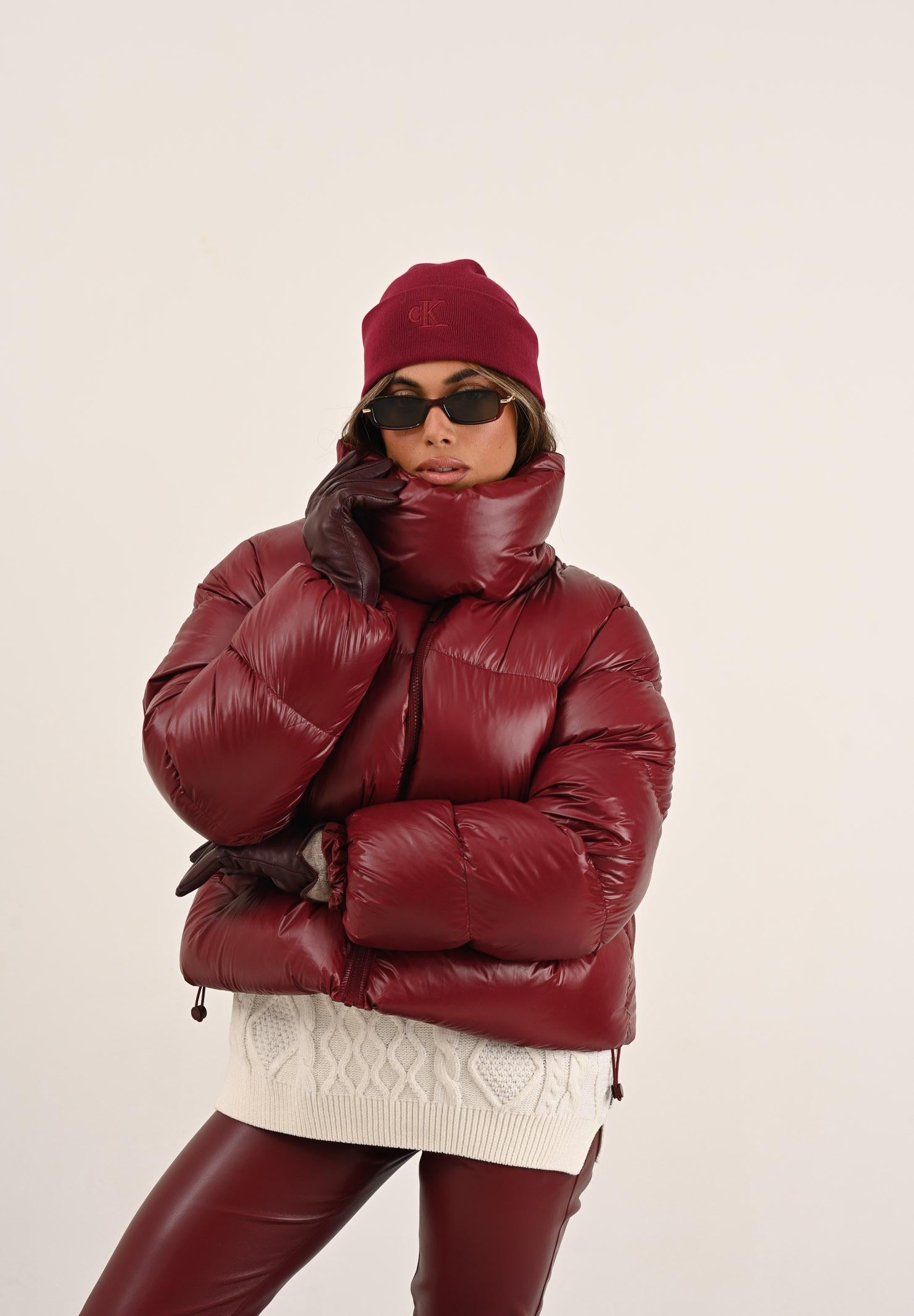 VICOLO Piumino bordeaux da donna TF0082 FU37 VICOLO 