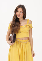 ELISABETTA FRANCHI Top giallo da donna con collana TO04861E2 EV4 ELISABETTA FRANCHI 