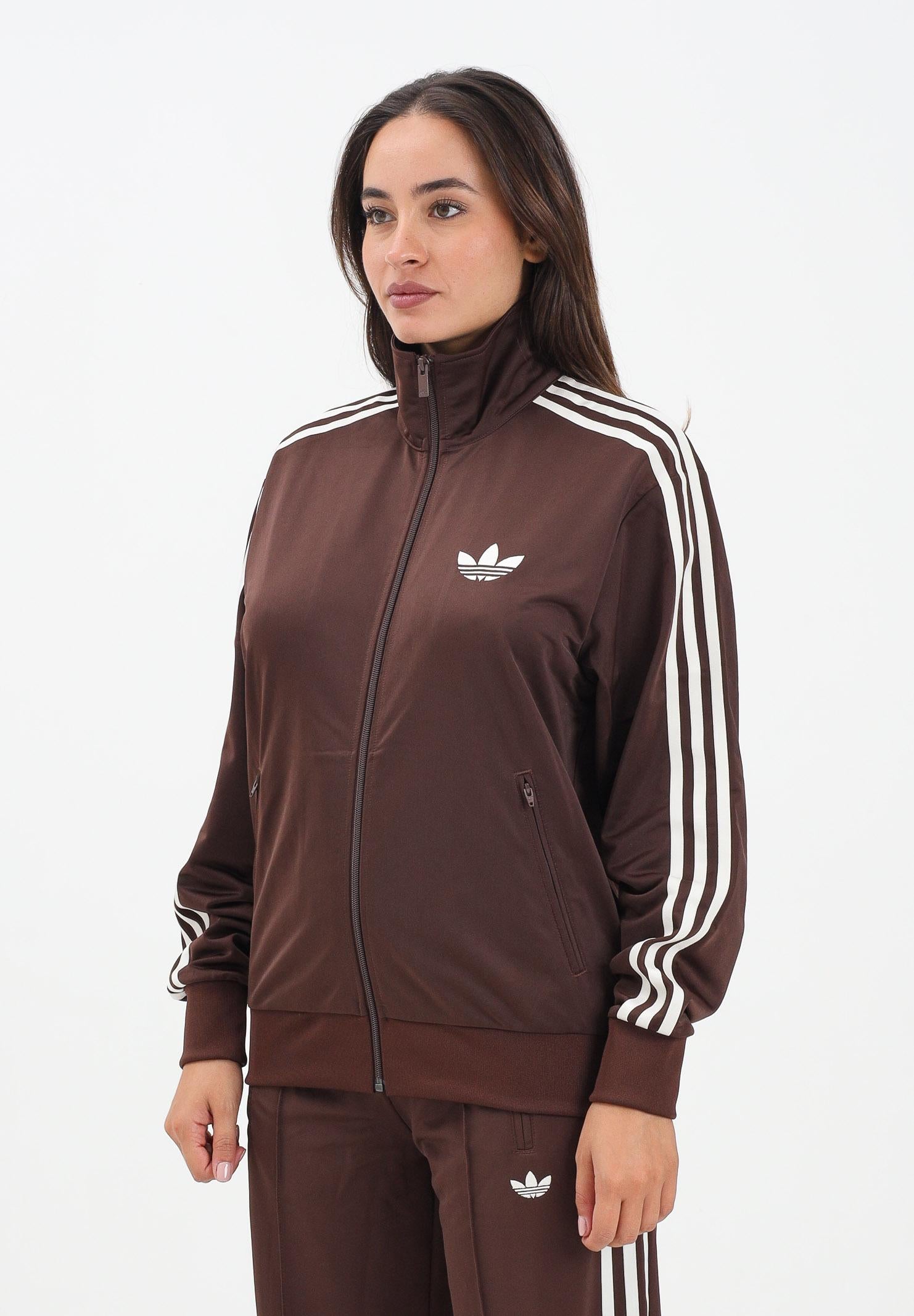 ADIDAS ORIGINALS Felpa con zip Adicolor Classics Firebird Loose marrone da donna KH1593 . ADIDAS ORIGINALS 