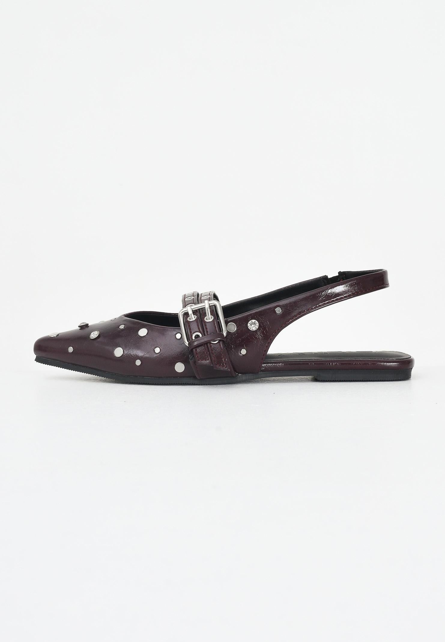 ONLY Sandali bordeaux da donna con borchie 15340903 Burgundy ONLY 