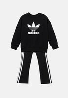 ADIDAS ORIGINALS Tuta Loose Crew Flared nera da bambina JC7873  ADIDAS ORIGINALS 