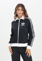 ADIDAS ORIGINALS Felpa con zip Heritage nera da donna HZ3743  ADIDAS ORIGINALS 