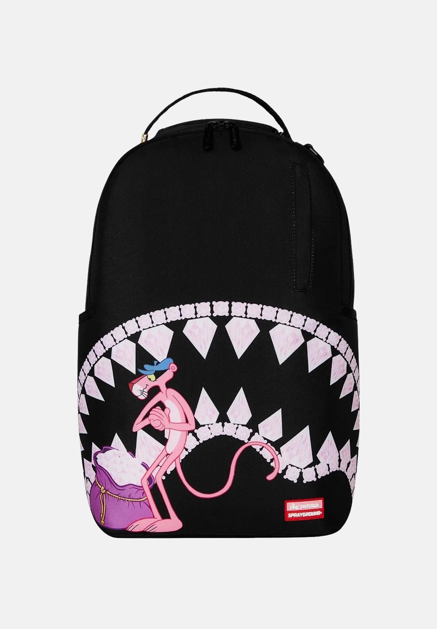 SPRAYGROUND Zaino Pink Panther Diamond Shark Dlxr nero da donna 910B7423NSZ  SPRAYGROUND 