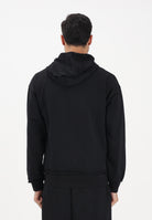 DISCLAIMER Felpa con zip nera da uomo rifinita da logo 26EDS55451 NE DISCLAIMER 