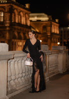 SANTAS Abito lungo ENCHANTÉE nero da donna PV2616 NE SANTAS 