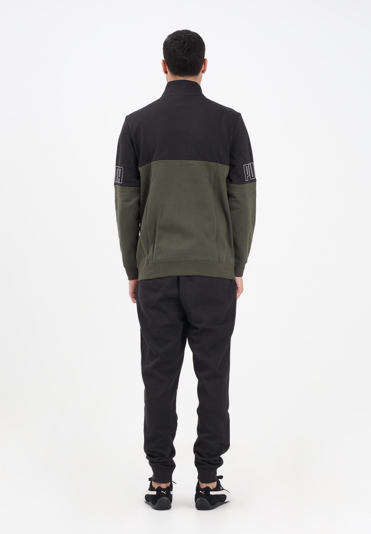 PUMA Tuta ESS COLORBLOCK verde e nera da uomo 691994 70 PUMA 