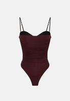ELISABETTA FRANCHI Body bordeaux da donna con drappeggi<BR/> BO00456E2 EA4 ELISABETTA FRANCHI 