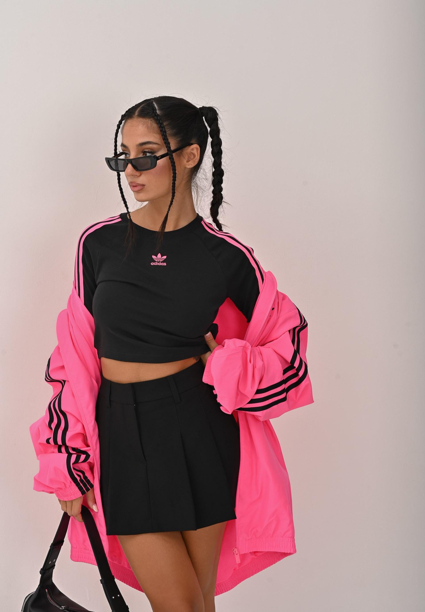 ADIDAS ORIGINALS T-shirt a manica corta 3-Stripes nera da donna JY4858  ADIDAS ORIGINALS 