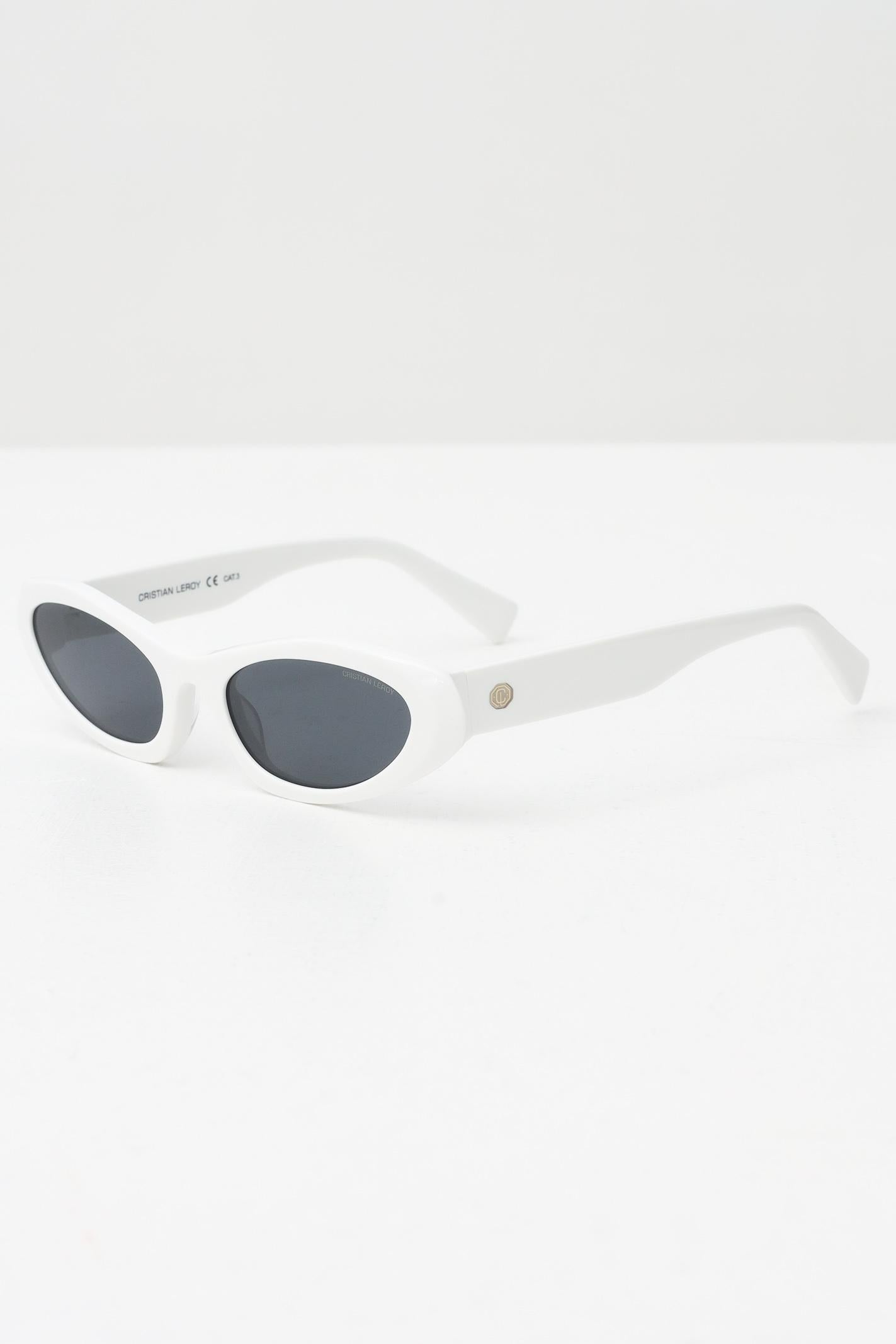 CRISTIAN LEROY Occhiali da sole cat-eye bianchi da donna 25061 03 CRISTIAN LEROY 