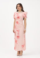 MAR DE MARGARITAS Abito midi Kristel nude da donna con stampa floreale MMABW01537 AR14 Mar de margaritas 