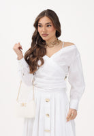 SIMONA CORSELLINI Blusa incrociata bianca da donna P26CPBLC0101 V0001 SIMONA CORSELLINI 