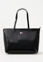 TOMMY JEANS Shopper nera da donna con logo AW0AW18069 BDS TOMMY JEANS 
