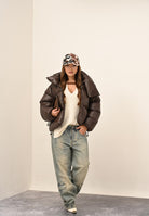 VICOLO Piumino marrone da donna TF0082 FU69 VICOLO 