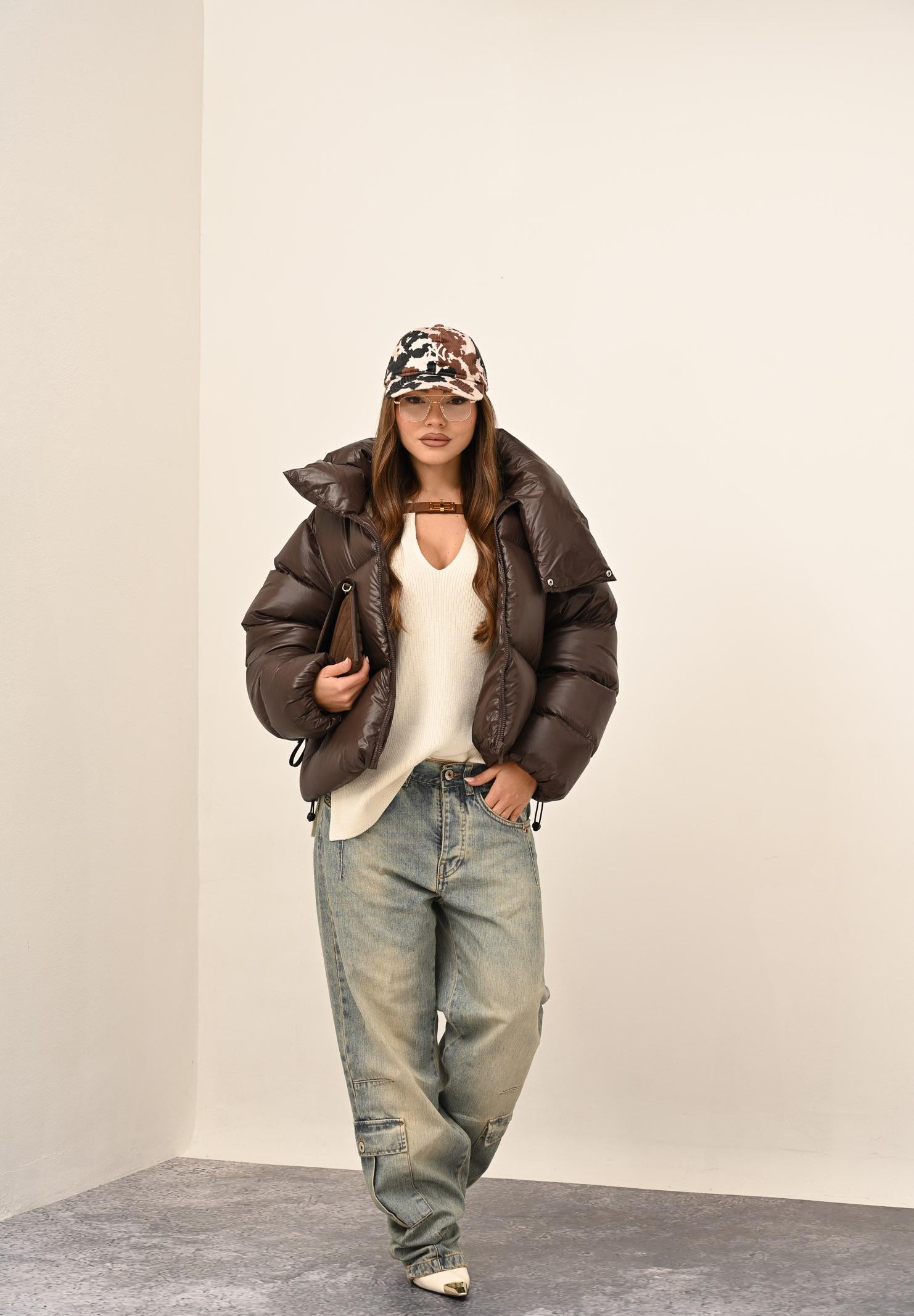 VICOLO Piumino marrone da donna TF0082 FU69 VICOLO 