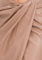 ALMA SANCHEZ Gonna midi Gaeta in ecopelle color cammello da donna AS2526049EP 122 ALMA SANCHEZ 