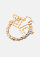 ELISABETTA FRANCHI Orecchini a cerchio oro da donna con strass OR50B62E2 U95 ELISABETTA FRANCHI 