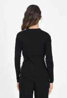 ELISABETTA FRANCHI Maglia a manica lunga nera da donna con bande lucide MK03S56E2 EF3 ELISABETTA FRANCHI 