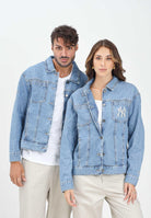 NEW ERA Giacca di jeans New York Yankees MLB in denim chiaro per uomo e donna 60684315  NEW ERA 