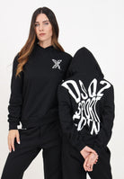 Felpa con cappuccio nera per donna e bambina caratterizzata da maxi stampa logo Sport Edtn.09 DQ2526D003G DQ900 DSQUARED2 
