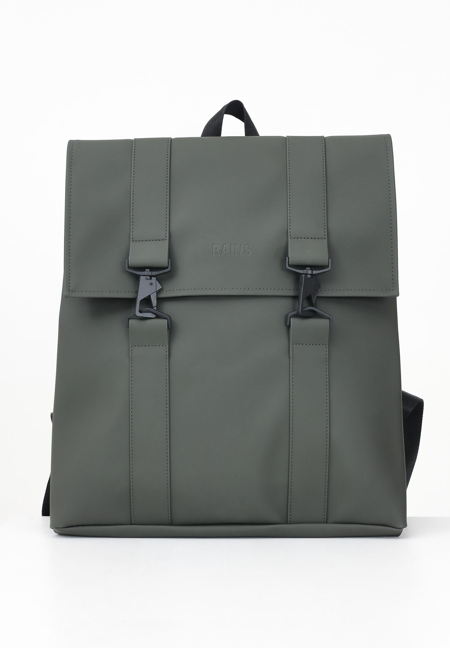 RAINS Zaino MSN verde per uomo e donna RA13300 GREE RAINS 