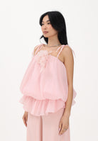 ODI ODI Top rosa da donna con applicazione fiore RECCO120S6 G8 ODI ODI 