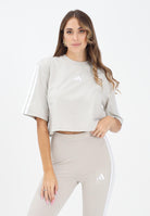 ADIDAS PERFORMANCE T-shirt a manica corta Essentials 3-Stripes beige da donna JE1204  ADIDAS PERFORMANCE 