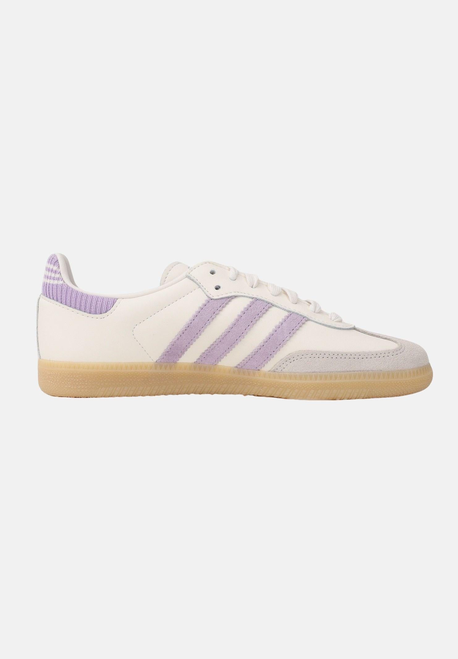 ADIDAS ORIGINALS Sneakers Samba OG bianche e lilla da donna KI4172 . ADIDAS ORIGINALS 