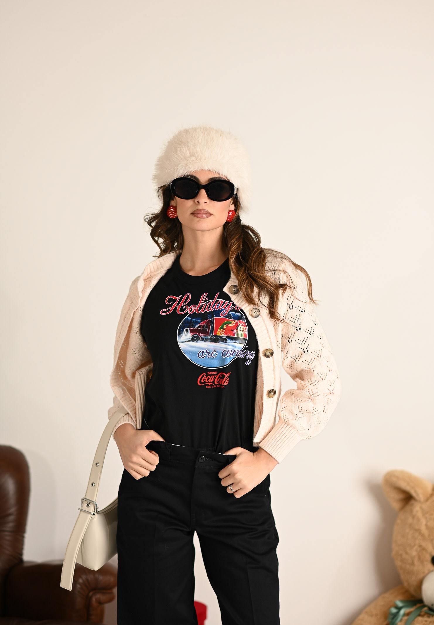 ONLY T-shirt a manica corta nera da donna con stampa Coca Cola 15355794 Black ONLY 