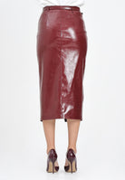 SIMONA CORSELLINI Gonna midi bordeaux da donna A25CPGO00501 V0752 SIMONA CORSELLINI 