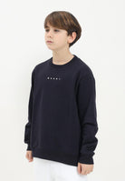 MARNI Felpa girocollo blu navy per donna, ragazzi e bambini con logo "MARNI" M01408M00V0 0M803 MARNI 