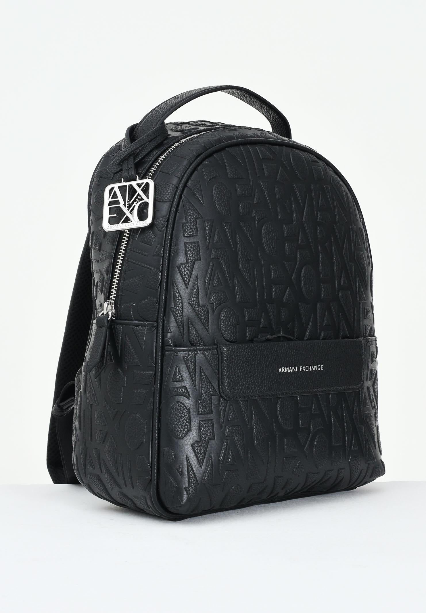 ARMANI EXCHANGE Zaino nero da donna con logo all-over XW002234AF15774 UC001 ARMANI EXCHANGE 