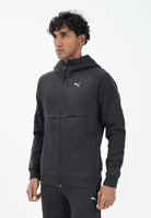 PUMA Felpa con zip PUMATECH nera da uomo 629674 01 PUMA 